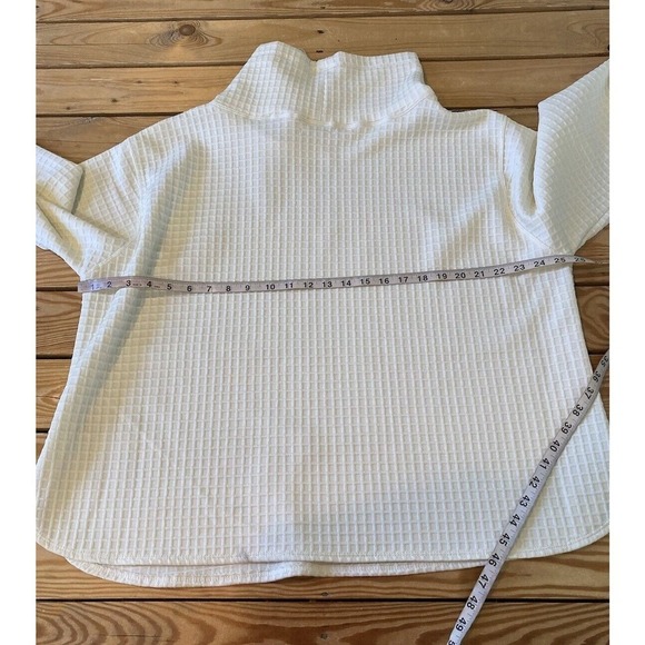 Max Studio Waffle Knit Cowl Neck Top Size 2X Women’s White - Picture 7 of 9